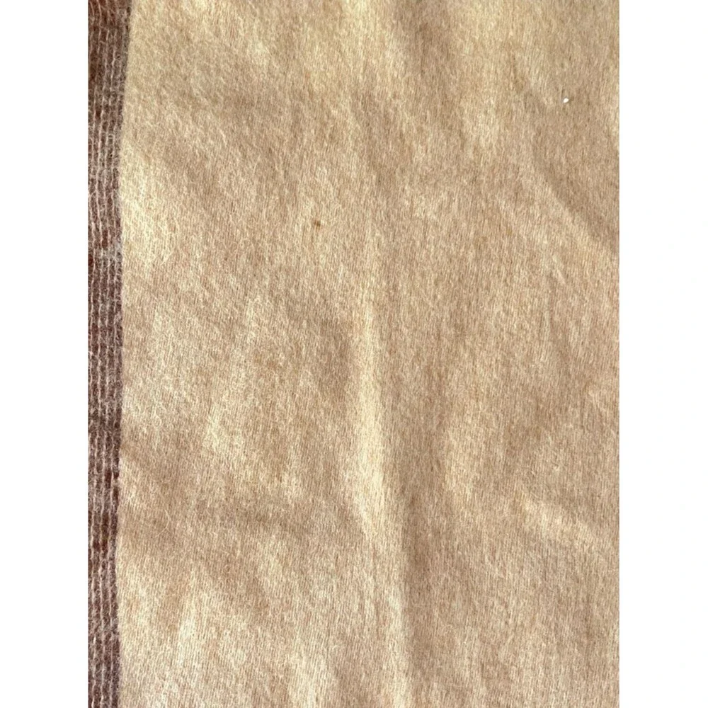 Christian Dior Wool Scarf Beige Fringe Logo Luxury Unisex Winter Wrap